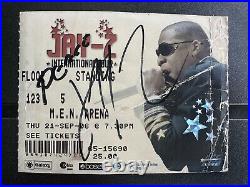 Jay Z Signed Autograph Ticket Stub Inscribed Peace Manchester 2006 Sep. 21