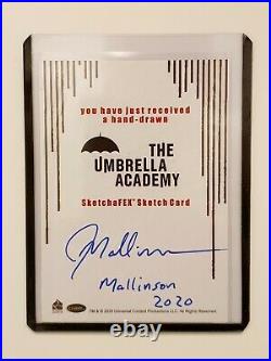 Jeff MALLINSON 1/1 autographed Rittenhouse SketchaFEX Card (Umbrella Academy)