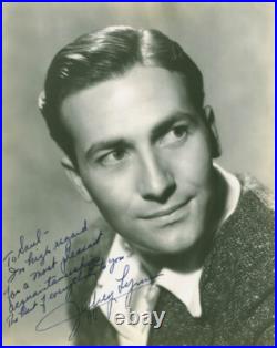 Jeffrey Lynn Inscribed Photograph Signed Circa 1940