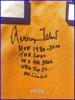 Jerry West Los Angeles Lakers Signed Autograph Rare Multi INSCRIBED Custom Jerse