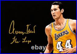 Jerry West Signed 11x14 Photo Lakers BAS HOLO Inscribed The Logo NBA Autograph