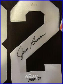 Jim Brown Autographed Signed Inscribed Cleveland Browns NFL Jersey JSA