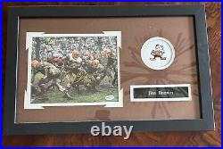 Jim Brown Signed Autograph 22 x 14 Inscribed Photo Framed AUTO wJAMES SPENCE COA