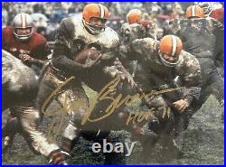 Jim Brown Signed Autograph 22 x 14 Inscribed Photo Framed AUTO wJAMES SPENCE COA