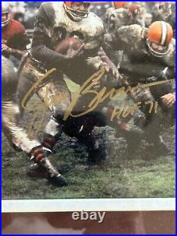 Jim Brown Signed Autograph 22 x 14 Inscribed Photo Framed AUTO wJAMES SPENCE COA