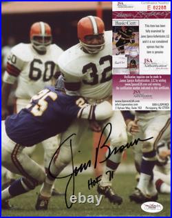 Jim Brown Signed JSA COA Autographed 8X10 Photo Autograph Auto HOF 71 Inscribed