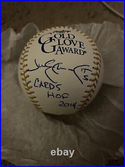 Jim Edmonds STL Cardinals Autographed Signed Gold Glove Baseball Inscribed JSA
