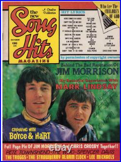Jim Morrison of Doors signed + inscribed Song Hits magazine cover