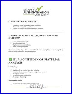 Jim Morrison of Doors signed + inscribed Song Hits magazine cover