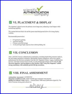 Jim Morrison of Doors signed + inscribed Song Hits magazine cover