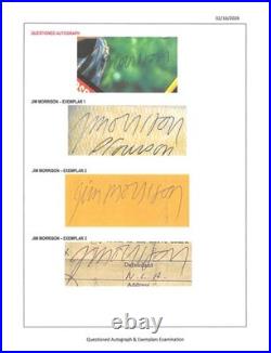 Jim Morrison of Doors signed + inscribed Song Hits magazine cover