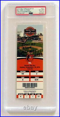 Jim Thome Signed & Inscribed Final Career Hit & Rbi Ticket Graded 8 Autograph 10