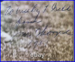 Jim Thorpe Autographed Inscribed Photograph 1951