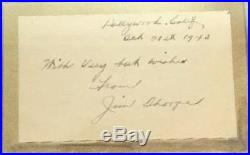 Jim Thorpe Inscribed Signed Cut Auto Autograph Note Psa/dna Olympic Athlete Rare