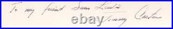 Jimmy Carter Photograph Signed Inscribed to United States Ambassador to Israel