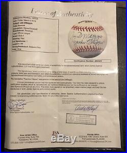 Joe DiMaggio Autographed Baseball Inscribed Yankee Clipper JSA Certified