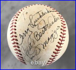 Joe Dimaggio Auto Autograph Signed Reach Oal Baseball Inscribed Yankees Hof Jsa