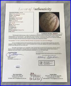 Joe Dimaggio Auto Autograph Signed Reach Oal Baseball Inscribed Yankees Hof Jsa