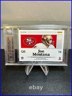 Joe Montana 2021 Encased Legendary Signatures Inscribed Autograph 3/5 BGS 9