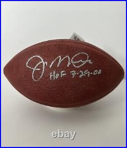 Joe Montana Autograph Signed NFL Football Inscribed HOF JSA Mounted Memories