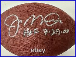 Joe Montana Autograph Signed NFL Football Inscribed HOF JSA Mounted Memories