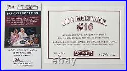 Joe Montana Autograph Signed NFL Football Inscribed HOF JSA Mounted Memories