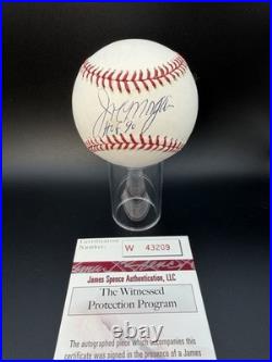 Joe Morgan Signed Baseball Inscribed HOF 90 JSA COA Autograph