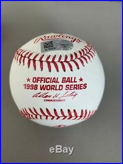 Joe Torre 1998 World Series Inscribed 125-50 Autographed Baseball Yankees MLB