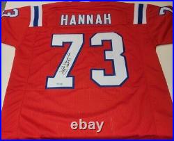 John Hannah Signed Autographed Inscribed New England Patriots Jersey Tristar Coa