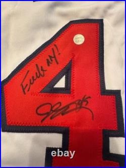 John Rocker Signed Jersey Inscribed F NY! (AWM) Authenticated Autograph