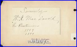 John S. Hiller Inscribed Autograph Musical Quotation Signed 02/25/1897