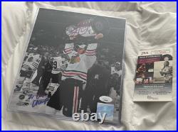 Jonathan Toews Signed Chicago Blackhawks 8x10 Photo Inscribed Autograph JSA COA
