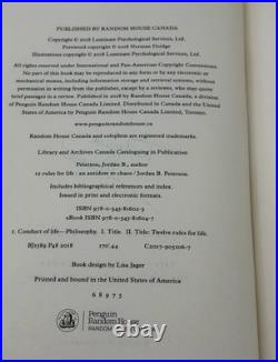 Jordan Peterson SIGNED INSCRIBED 12 Rules for Life Autographed HCDJ 1st Ed
