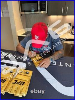 Joshua Van autographed signed inscribed gold UFC Glove The Fearless JSA