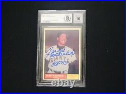 Juan Marichal 1961 Topps #417 Signed Inscribed Hof 83 Bas 10 Authentic Auto