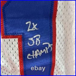 Justin Tuck Signed Jersey Giants Inscribed 2X SB Champs Autographed PSA