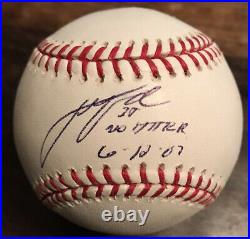 Justin Verlander Inscribed No Hitter 6-12-07 Signed Baseball Autographed PSA