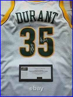 KEVIN DURANT Autographed & Inscribed SUPERSONICS Jersey PANINI LIMITED TO 135