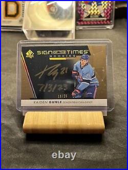 Kaiden Guhle GOLD INK INSCRIBED ROOKIE AUTO /25 2022-23 SP Authentic