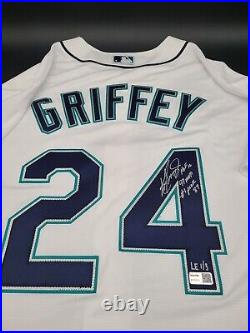 Ken Griffey Jr. Autographed 3X Inscribed Majestic Jersey Tristar LE 1/3