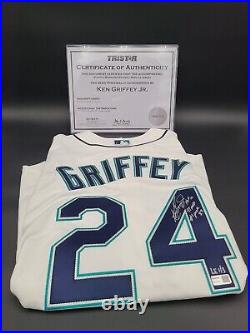 Ken Griffey Jr. Autographed 3X Inscribed Majestic Jersey Tristar LE 1/3