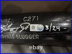 Ken Griffey Jr Autographed signed Inscribed Bat Fanatics, LE /24 Mariners HOF
