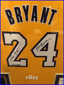 Kobe Bryant Panini Autographed Framed Jersey Inscribed Black Mamba