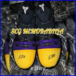 Kyle kuzma signed autographed Kobe AD ID shoes designed by kuz inscribed psa coa