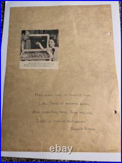 LILY PONS signed page inscribed vintage autograph scrap book 1946 Opera Soprano