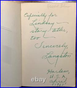 Langston Hughes Signed & Inscribed Book Something in Common. (1963)