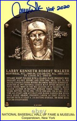 Larry Walker Signed Autographed Hall of Fame Postcard Inscribed HOF 2020 TRISTAR