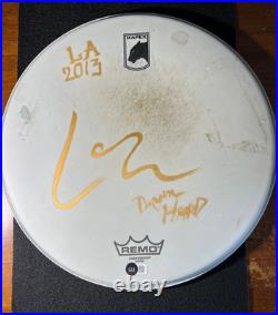 Lars Ulrich Signed & Inscribed Drum Hard Head Autographed Metallica Beckett COA