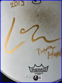 Lars Ulrich Signed & Inscribed Drum Hard Head Autographed Metallica Beckett COA