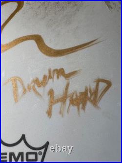 Lars Ulrich Signed & Inscribed Drum Hard Head Autographed Metallica Beckett COA